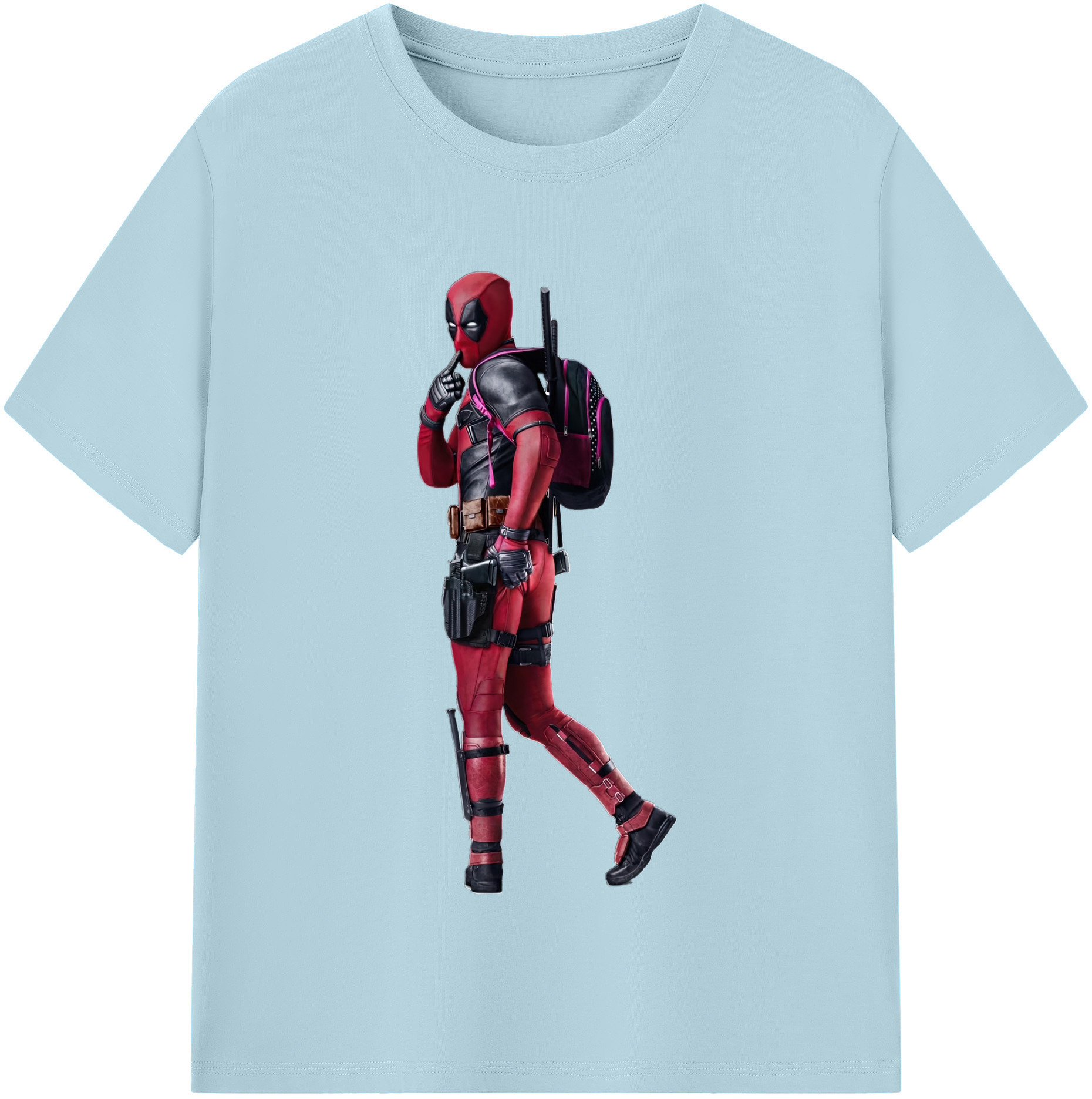 （画像用） Deadpool デッドプール 綿100％半袖Tシャツ（フロントプリント）